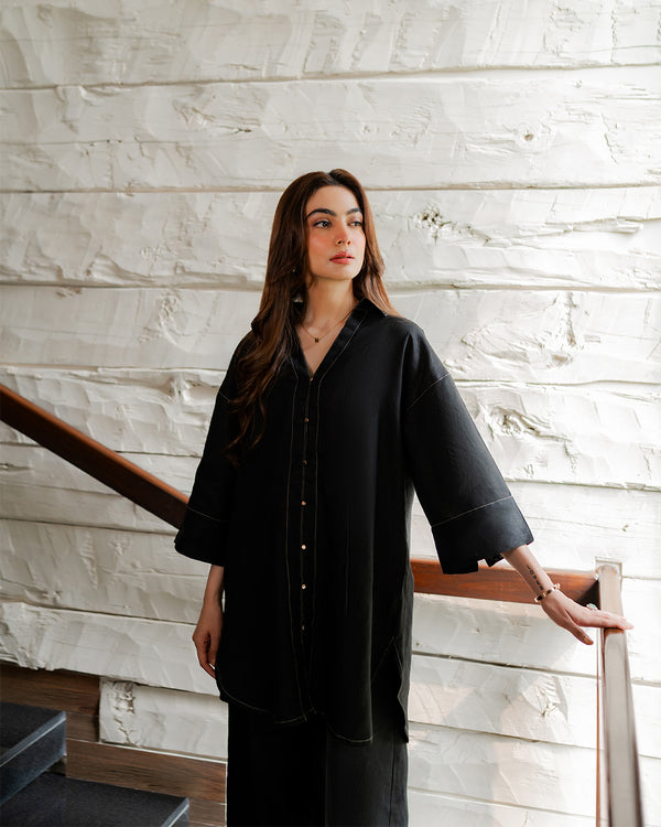 Black Linen Set