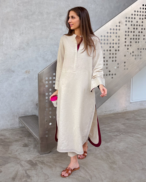 Warm Beige Two-Tone Set