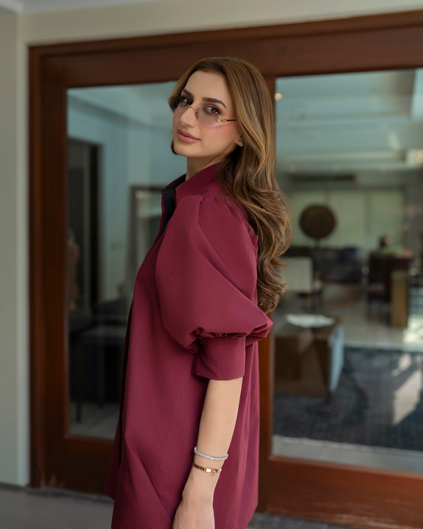 Deep Berry Poplin Set